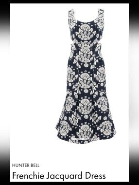 Hunter Bell Frenchie Jacquard Midi Dress Size 6